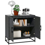 Modern Storage Cupboard With Adjustable Shelf 2 Doors | One Size | Black