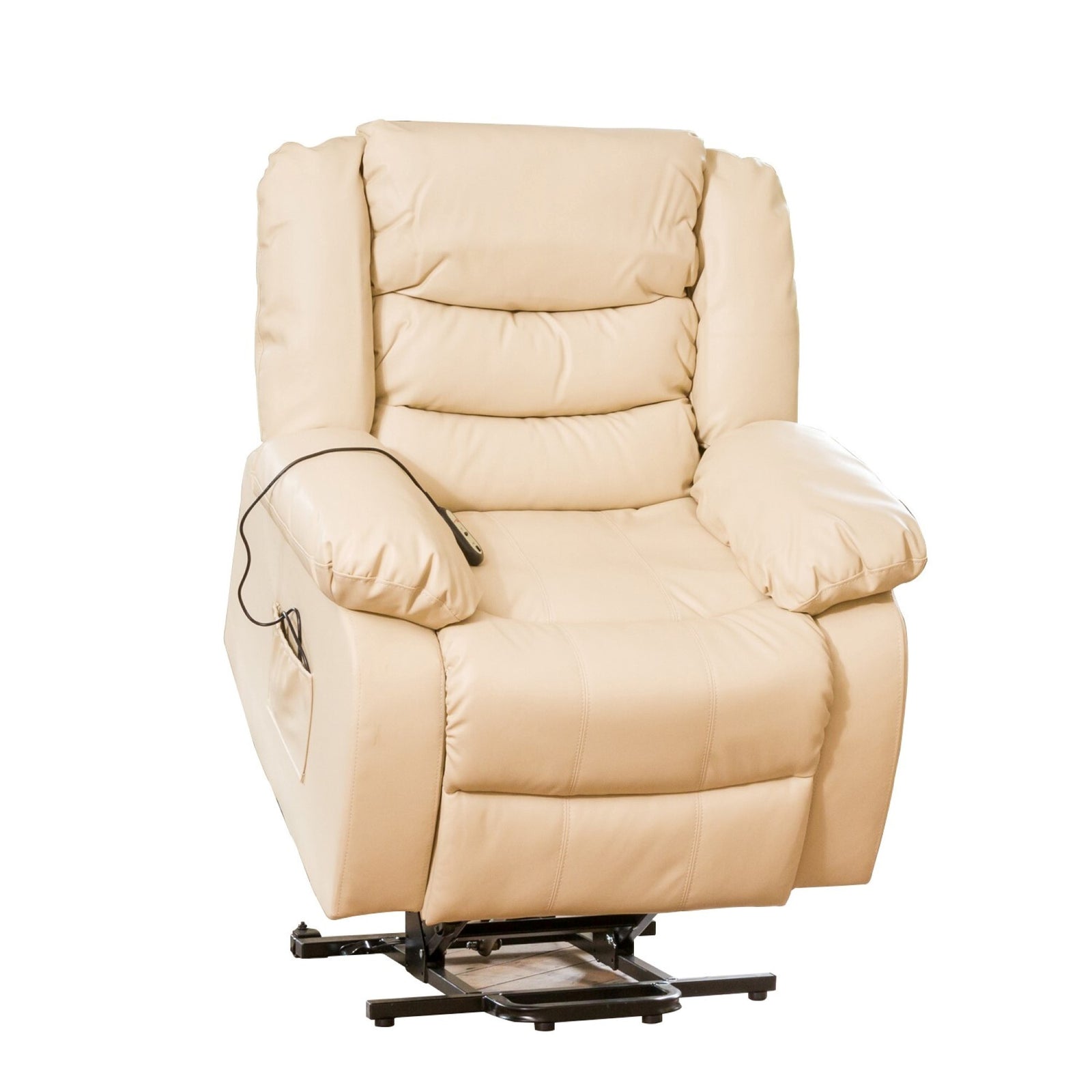 Brooklyn Electric Riser Recliner With Massage And Heat | Cream