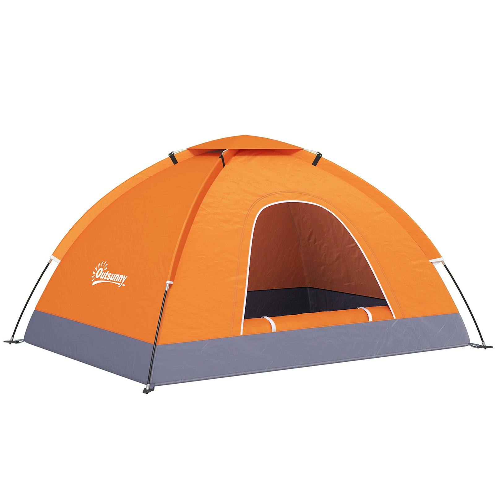 Outsunny Camping Tent For 2 Person Dome Tent W/ Storage Pocket