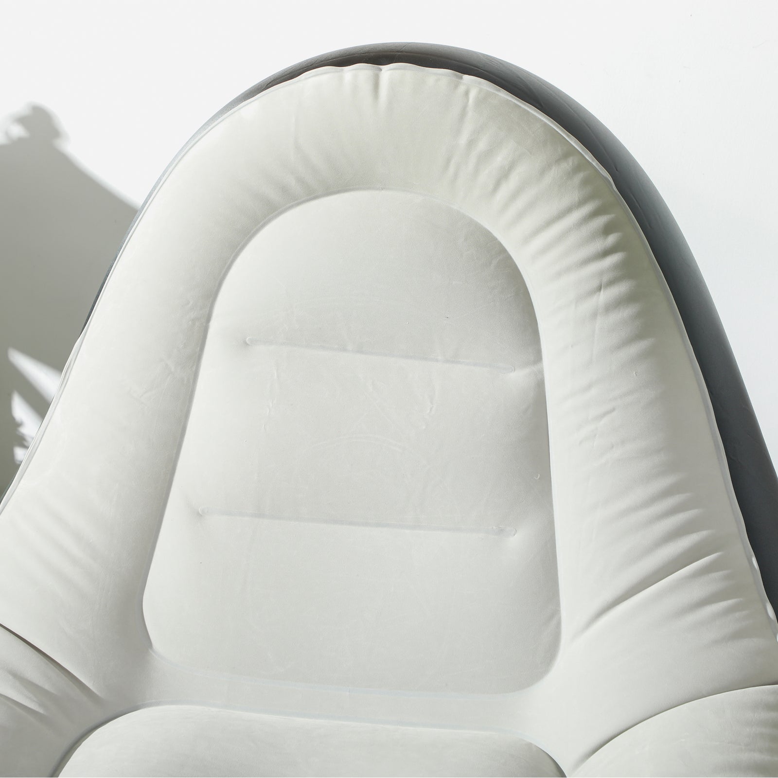 Inflatable Sofa Chair And Foot Stool For Gaming | Gray
