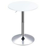 Adjustable Round Bar Table, Swivel Top, 60cm