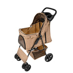 Pet Stroller With Rain Cover | Beige