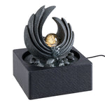 Tabletop Waterfall Fountain With Led Crystal Ball Fountain For Meditation Decor
