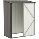 5ft X 3ft Metal Lean To Garden Shed With Lockable Door