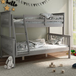 Carra Triple Sleeper Bunk Bed With Spring Mattresses | Small Double | Grey