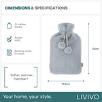 Plush Hot Water Bottle | Gray