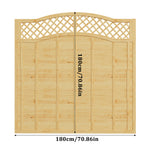 Omega Spruce Wood Fence Panel With Lattice Top 180cm W X 90/120/180cm H – Natural Finish, Durable, Easy Diy Garden Privacy Screen | Large