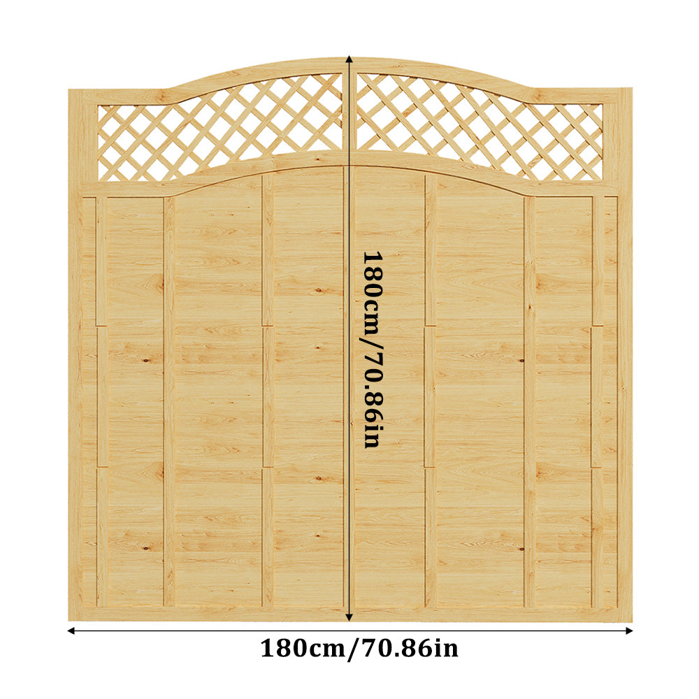 Omega Spruce Wood Fence Panel With Lattice Top 180cm W X 90/120/180cm H – Natural Finish, Durable, Easy Diy Garden Privacy Screen | Large