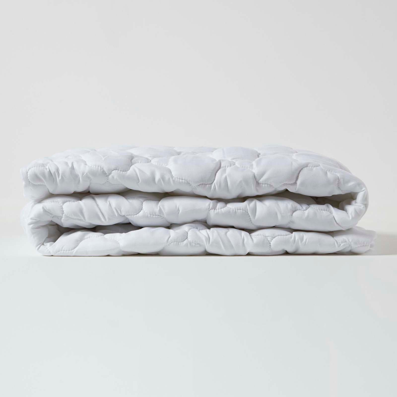 Luxury Triple Fill Mattress Protector | Double | White