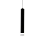 Carbon Black Led Pendant Lamp 1x5w Eye Catching Contemporary Cylindrical Lights With Built In Low Consumption Light Source