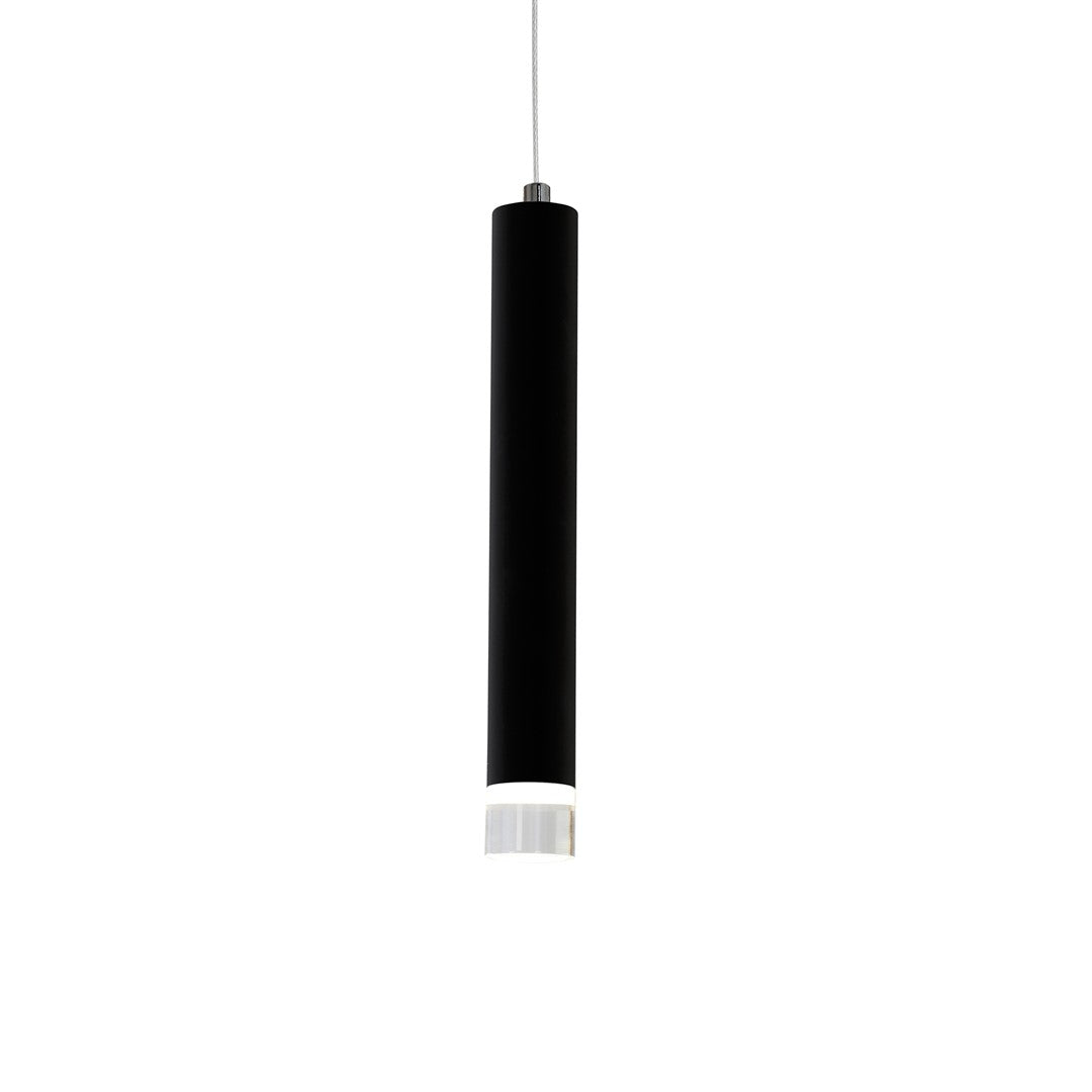 Carbon Black Led Pendant Lamp 1x5w Eye Catching Contemporary Cylindrical Lights With Built In Low Consumption Light Source