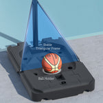 Adjustable Basketball Hoop, Weighted Base | Black