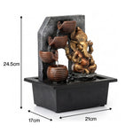 Spector Tabletop Water Fountain Indoor Garden Fountains Led Resin Bronze