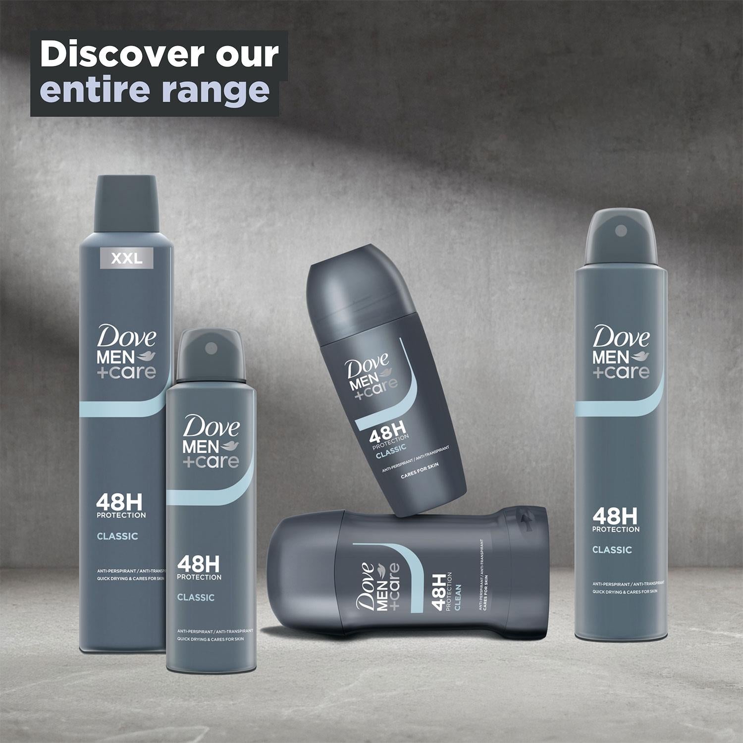 Men+care Roll On Classic Antiperspirant Deodorant 48h Protection, 3x50ml