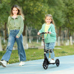 Foldable Kids Scooter, Kick Scooter W/ Adjustable Handlebar For Ages 6-12 Years | Black