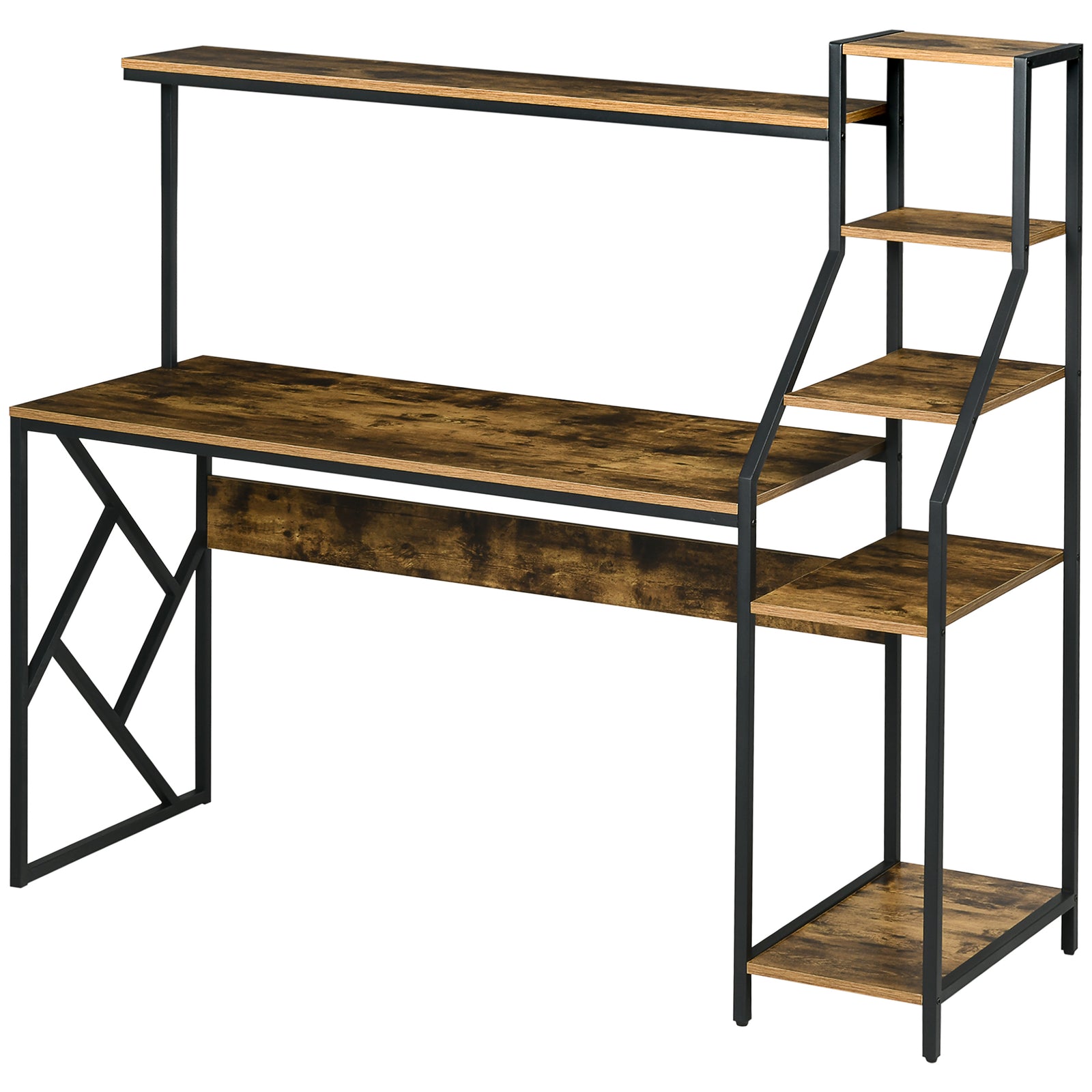 Computer Desk With Shelves, Small Space