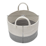 Woven Basket Baby Kids Toys Storage Clothes Hamper Laundry Basket | Grey