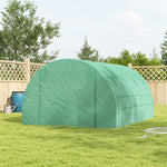 4x3x2m Polytunnel Greenhouse W/ Steel Frame | Green