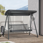 3-seat Garden Swing Chair, Outdoor Canopy Swing Glider
