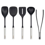 5 Piece Silicone Utensil Set With S-steel Handles