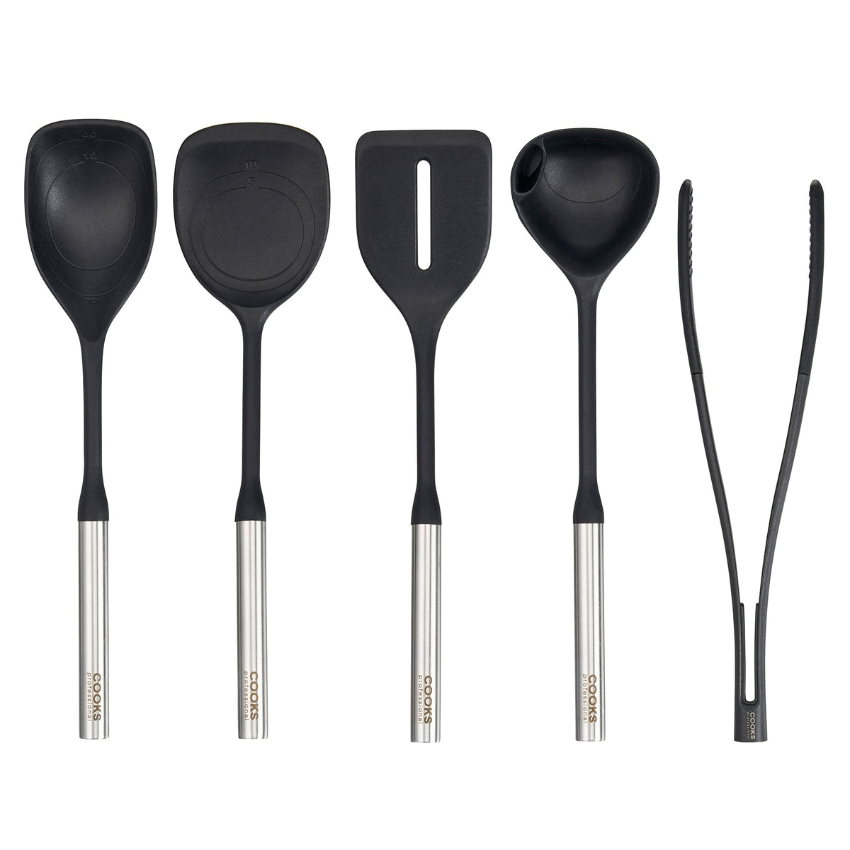 5 Piece Silicone Utensil Set With S-steel Handles