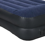 King Size Air Bed With Built-in Pump And Integrated Pillow | Blue
