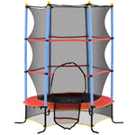 Trampoline For Kids W/enclosure Net Built-in Zipper 3-10 Year