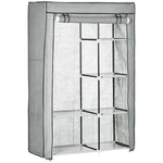 Fabric Wardrobe W/ Shelves Hanging Rail Foldable Closets