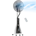 Spray Misting Fan, Pedestal Fan With Oscillation, Tilt, Remote