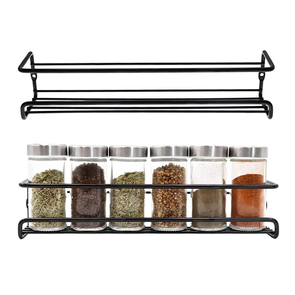 Set Of 2 Wall-mounted Spice Racks