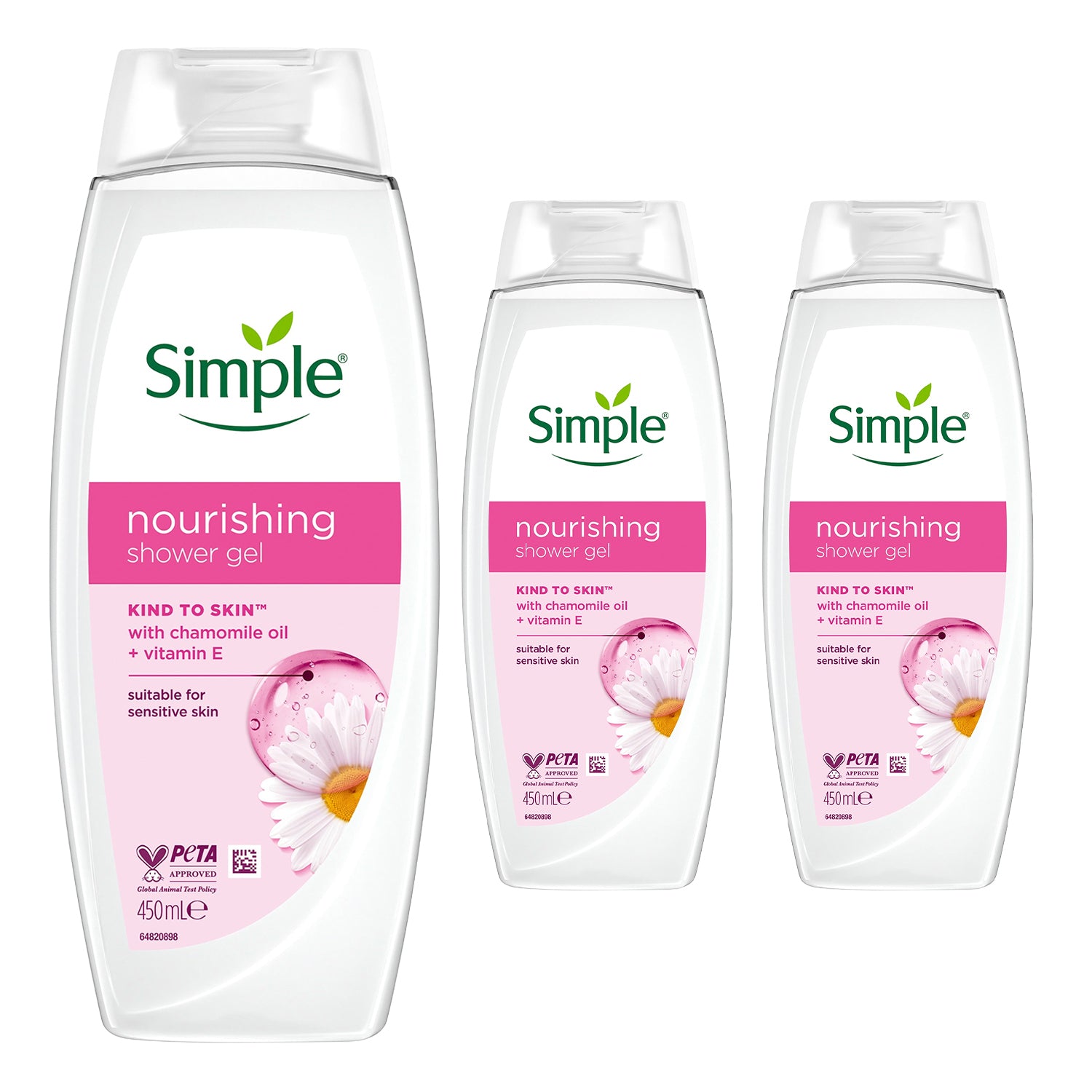 Kind To Skin Nourishing Shower Cream With Gentle Formulation 450ml, 3 Pk | Set-of-3