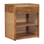 Solid Wood Larissa T-bar Open Bedside