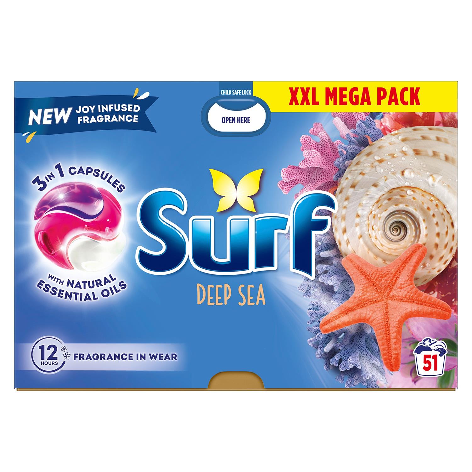 3 In 1 Laundry Washing Detergent Capsules Deep Sea | Set of 2