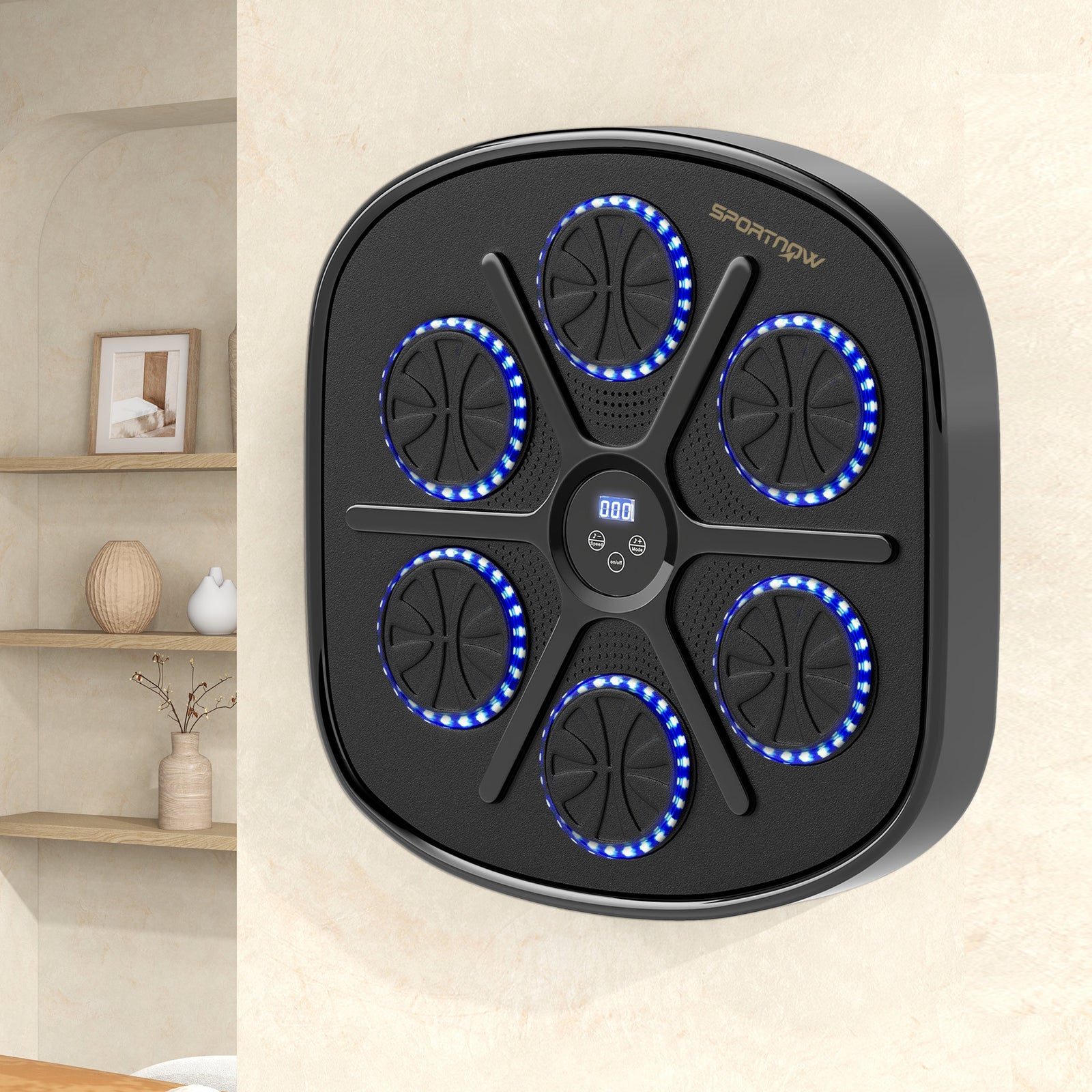 SPORTNOW Smart Bluetooth Boxing Machine Wall Mounted