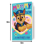 Paw Patrol Mother's Day Card 'from Your Son' Official Product