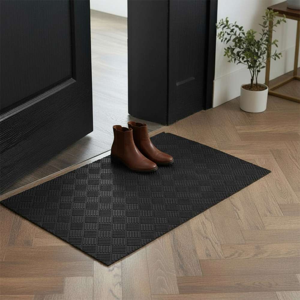 Eco Rubber Doormat | 90cm x 60cm | Black