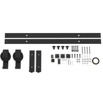4/5ft  Bi-folding Sliding Barn Sliding Door Kit | 5ft | Black