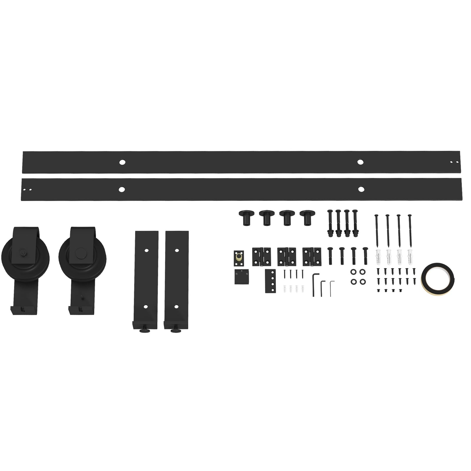 4/5ft  Bi-folding Sliding Barn Sliding Door Kit | 5ft | Black