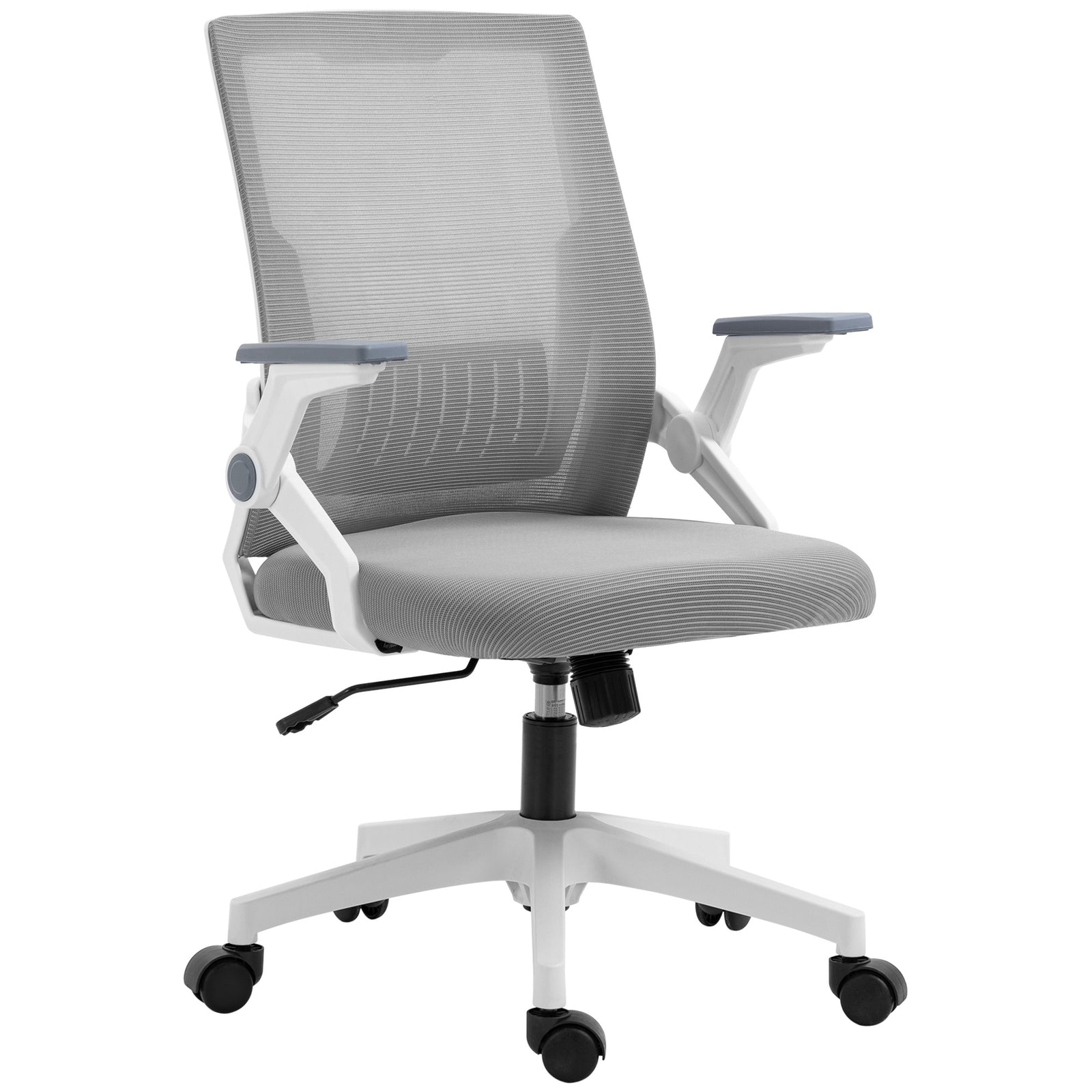 Mesh Office Chair Flip-up Arm Grey