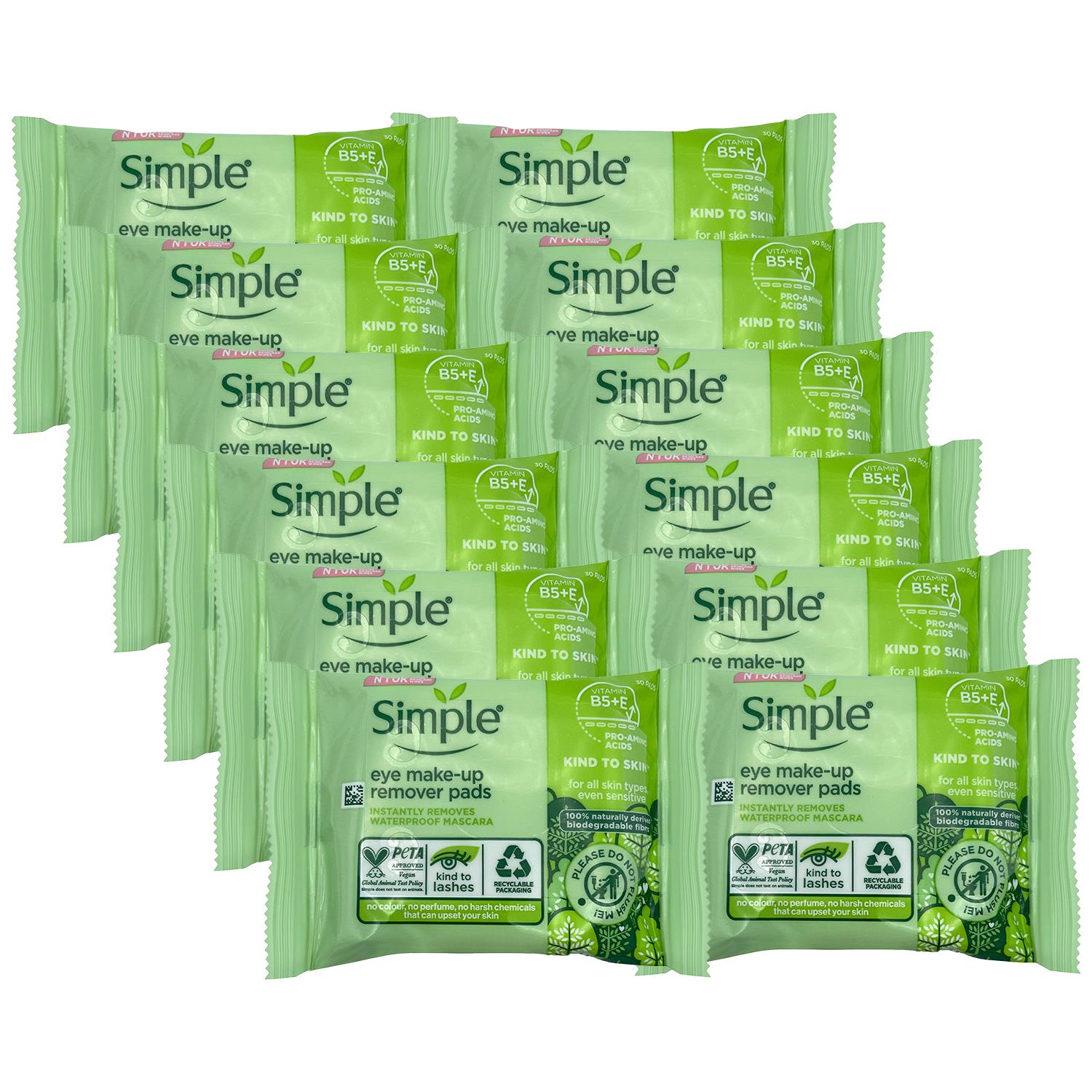 Kind To Skin Eye Make-up Remover Pads | Set-of-12