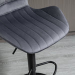 Bar Stool Set Of 2 Fabric Swivel Counter