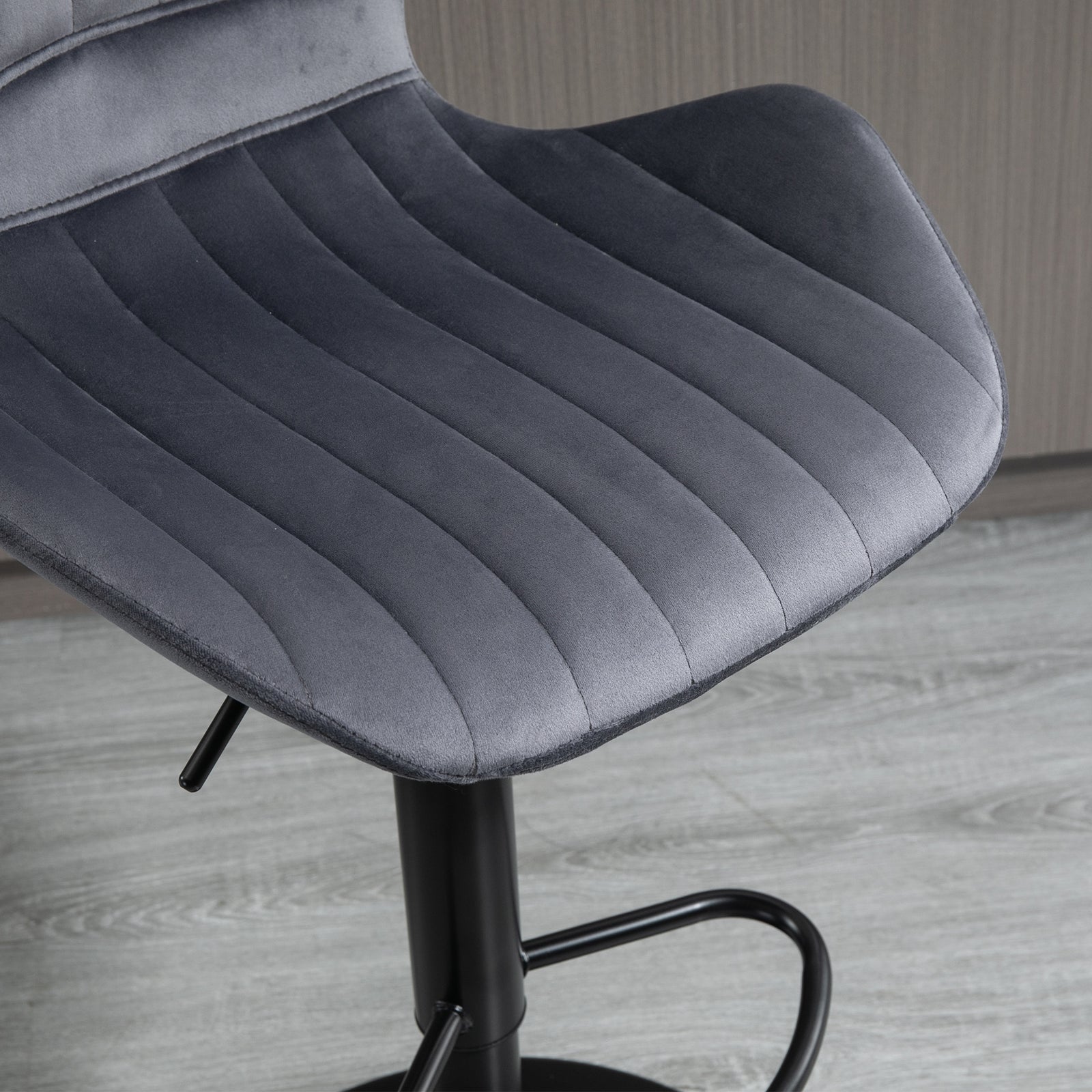 Bar Stool Set Of 2 Fabric Swivel Counter