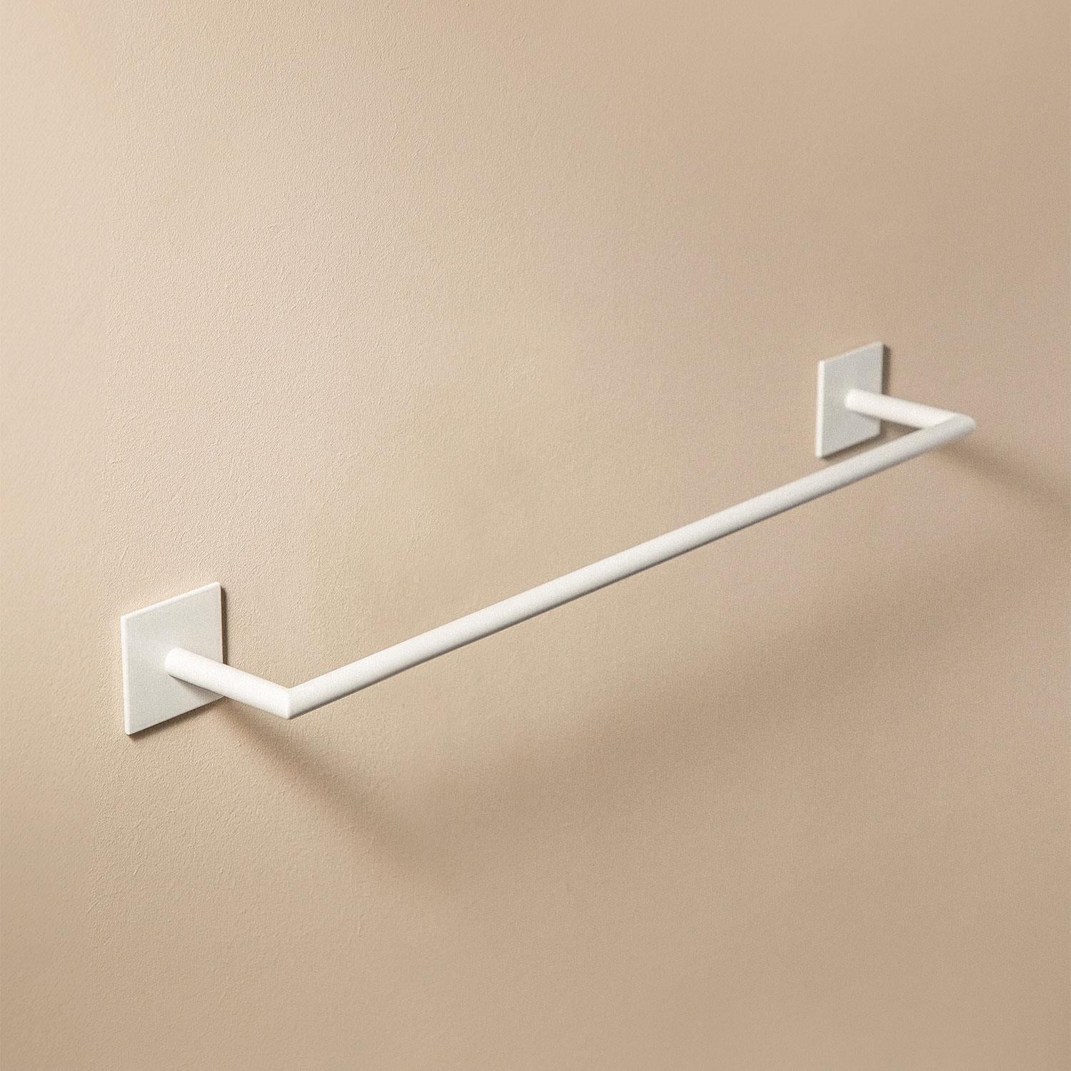 Towel Rail, 45cm, Self-adhesive, White, Anti-corrosion, Stick Collection