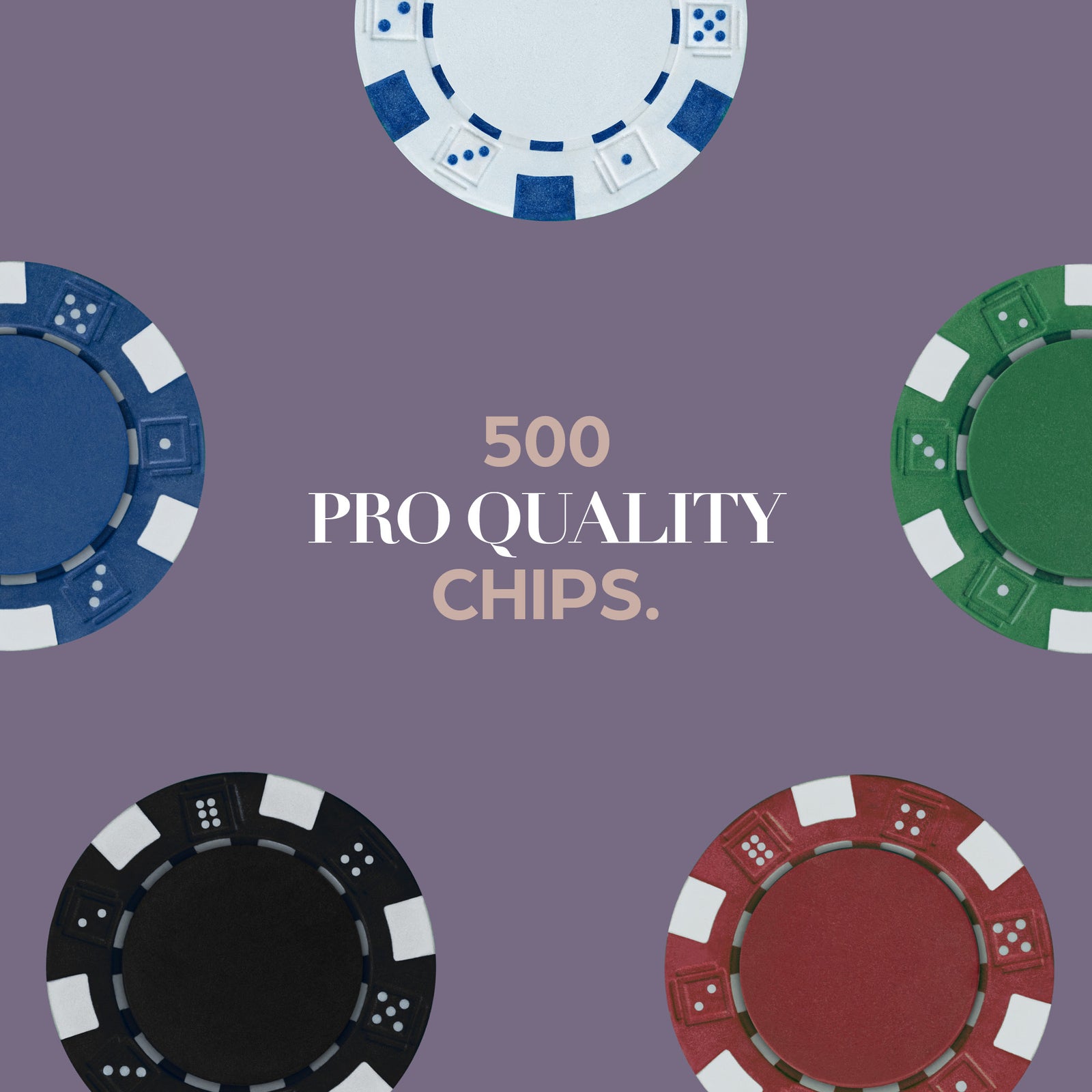 500 Chip Pro Poker Set - Black Edition