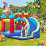 Kids Bouncy Castle W/ Slide, Pool, Trampoline, Climbing Wall, Blower