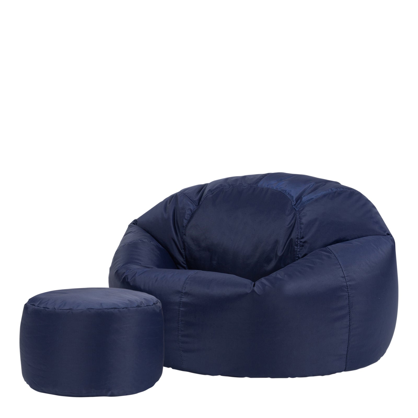 Classic Indoor Outdoor Bean Bag & Pouffe Chair | Navy Blue