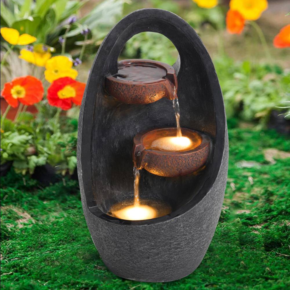 Outdoor Creative Egg Shape Water Feature Fountain Electric