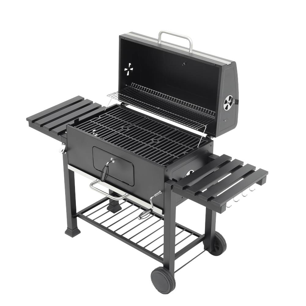 Outdoor Charcoal Grill With Side Table Bbq Patio