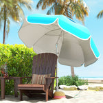 Beach Umbrella, Portable With Sand Anchor | Blue