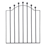 86 W×103cm H Arched Wrought Iron Garden Gate Metal Entry Gate With Ball Finials